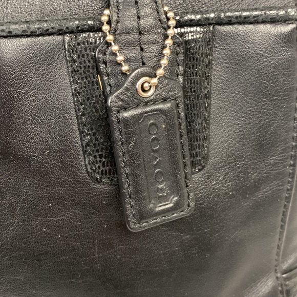 Coach Black Leather Taylor Bette Mini Satchel Handbag Crossbody Zip close - Picture 5 of 14